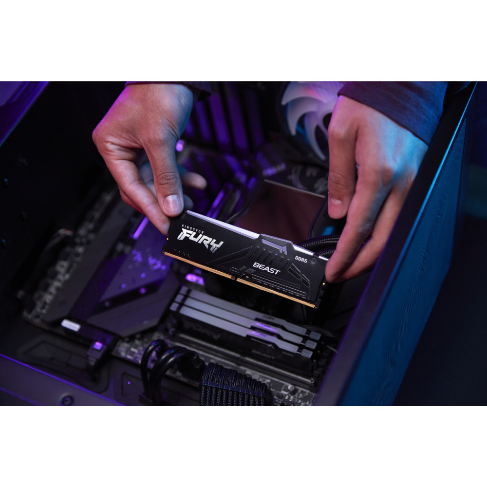 Produktbild för Kingston Technology FURY Beast RGB RAM-minnen 16 GB 1 x 16 GB DDR5