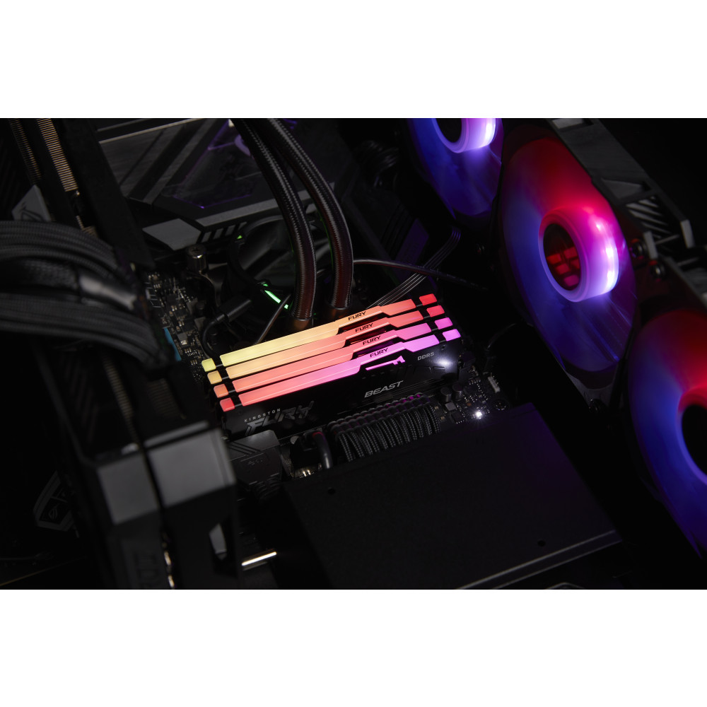 Produktbild för Kingston Technology FURY Beast RGB RAM-minnen 16 GB 1 x 16 GB DDR5