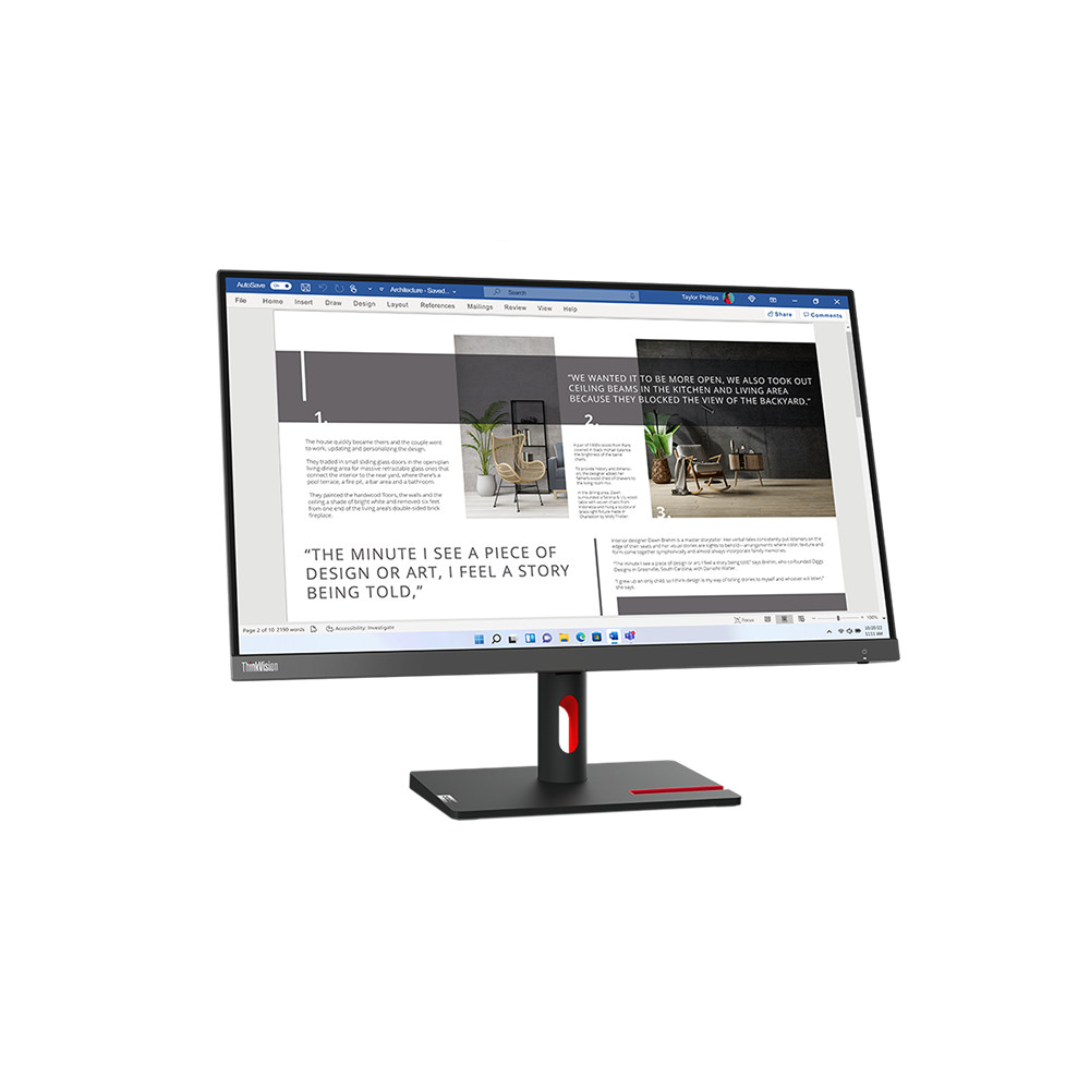 Produktbild för Lenovo ThinkVision S27i-30 LED display 68,6 cm (27") 1920 x 1080 pixlar Full HD Grå
