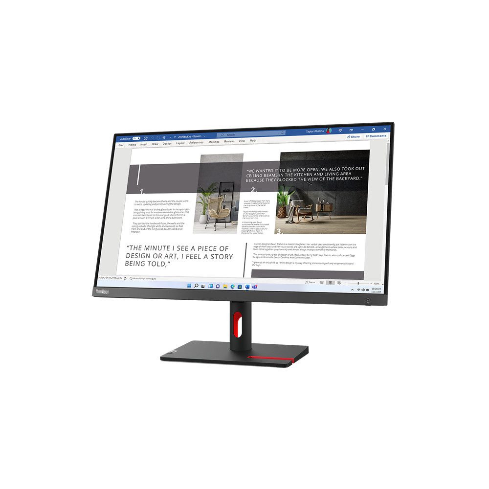 Produktbild för Lenovo ThinkVision S27i-30 LED display 68,6 cm (27") 1920 x 1080 pixlar Full HD Grå