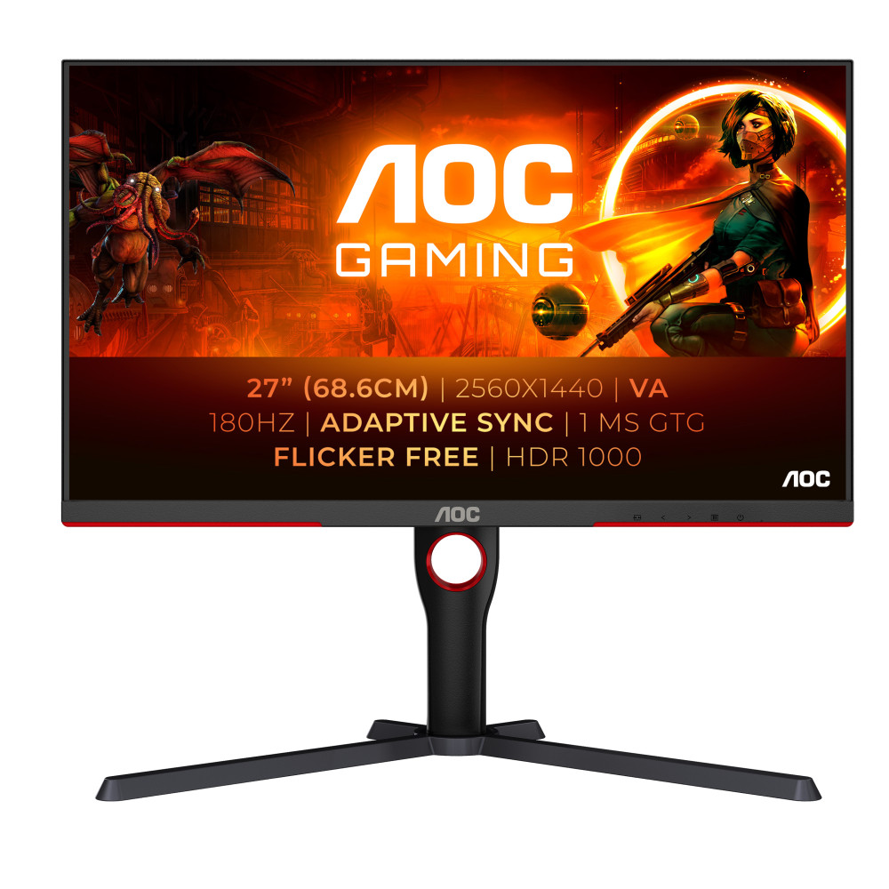 Produktbild för AOC G3 Q27G3XMN platta pc-skärmar 68,6 cm (27") 2560 x 1440 pixlar 2K Ultra HD LED Svart
