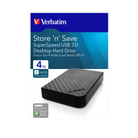 Miniatyr av produktbild för Verbatim Store 'n' Save externa hårddiskar 4 TB Svart