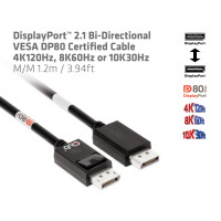 Produktbild för CLUB3D CAC-1091 DisplayPort-kabel 1,2 m Svart