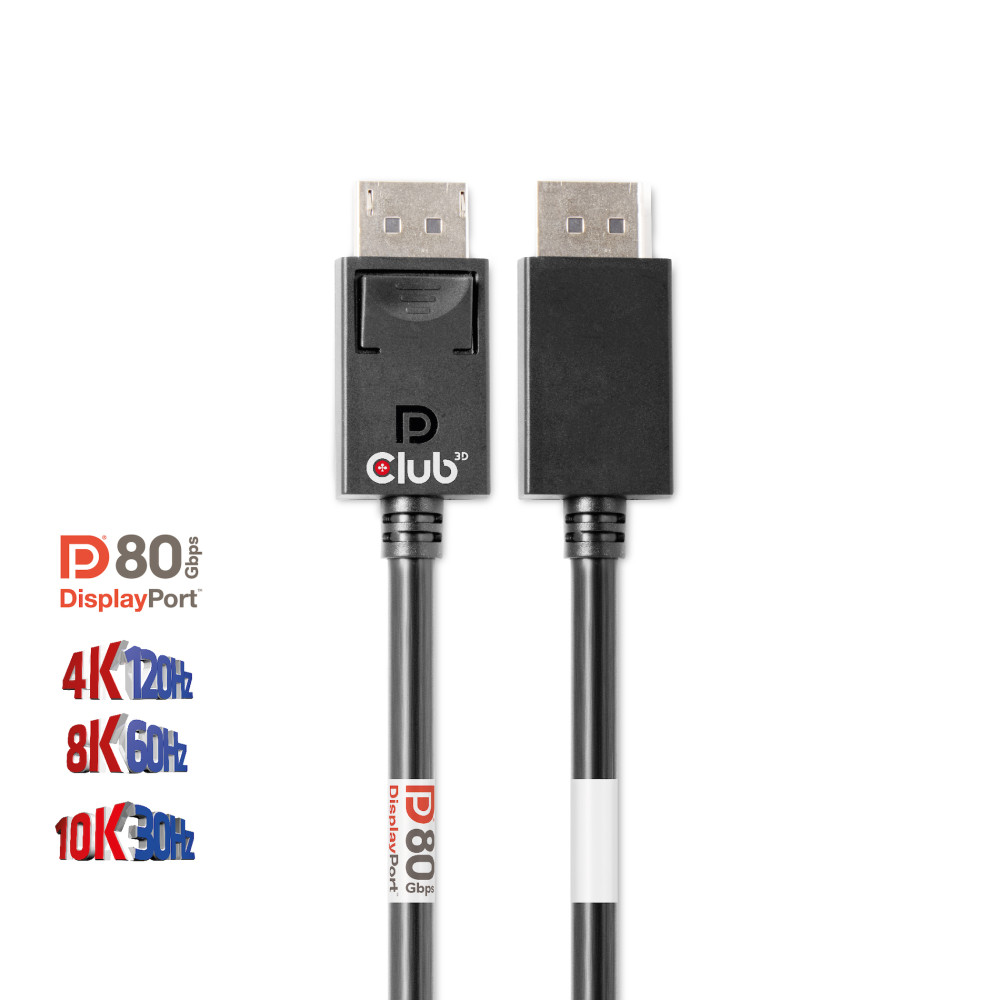 Produktbild för CLUB3D CAC-1091 DisplayPort-kabel 1,2 m Svart