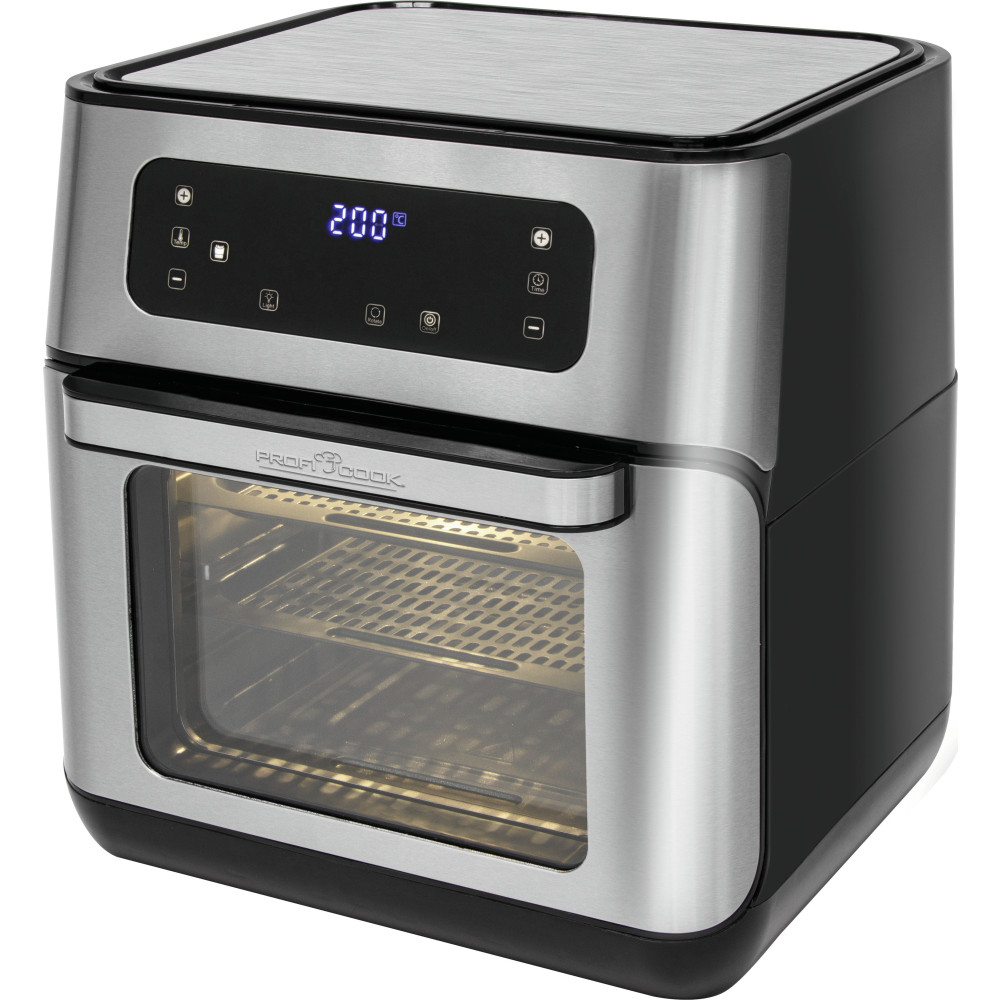 Produktbild för ProfiCook PC-FR 1200 H Single 11 l Fristående 1500 W Varmluftsfritös Svart, Rostfritt stål