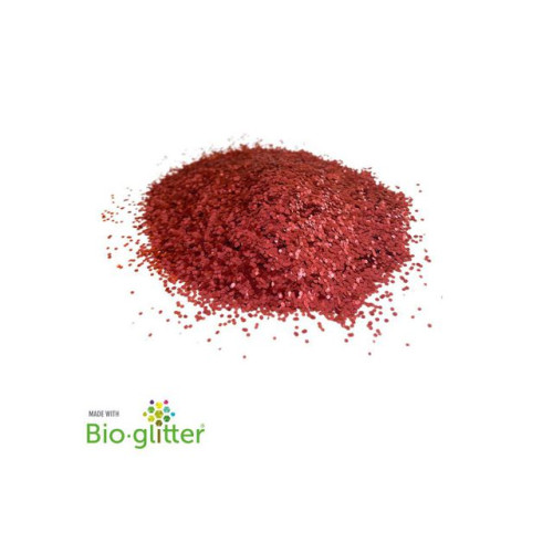 MyPureGlitter Bioglitter mellangrovt 40g/påse röd