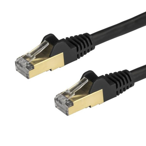 StarTech.com StarTech.com Cat6a Ethernet-kabel - skärmad (STP) - 0,5 m, svart