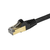 Miniatyr av produktbild för StarTech.com Cat6a Ethernet-kabel - skärmad (STP) - 0,5 m, svart