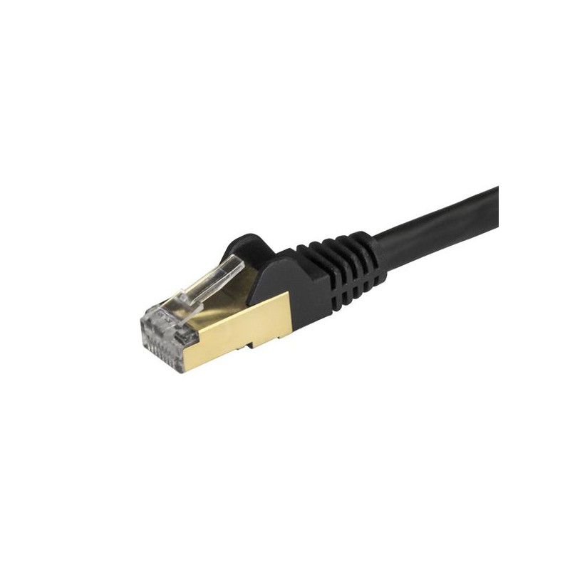 Produktbild för StarTech.com Cat6a Ethernet-kabel - skärmad (STP) - 0,5 m, svart