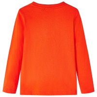 Produktbild för T-shirt med långa ärmar för barn stark orange 140