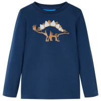 Produktbild för T-shirt med långa ärmar för barn marinblå 104