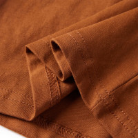 Produktbild för T-shirt med långa ärmar för barn konjaksbrun 140
