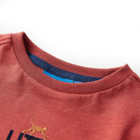 Produktbild för T-shirt med långa ärmar för barn ljusröd 128