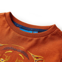 Produktbild för T-shirt med långa ärmar för barn ljusorange 116