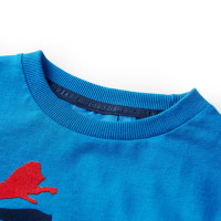 Produktbild för T-shirt med långa ärmar för barn koboltblå 140