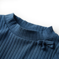 Produktbild för T-shirt med långa ärmar för barn ribbstickad marinblå 116
