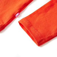 Produktbild för T-shirt med långa ärmar för barn mörk orange 116