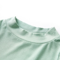 Produktbild för T-shirt med långa ärmar för barn polokrage mörk mintgrön 128