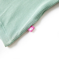 Produktbild för T-shirt med långa ärmar för barn polokrage mörk mintgrön 128