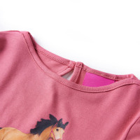 Produktbild för T-shirt med långa ärmar för barn gammelrosa 104