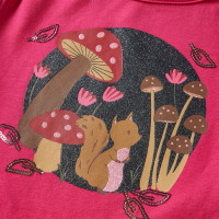 Produktbild för T-shirt med långa ärmar för barn stark rosa 128