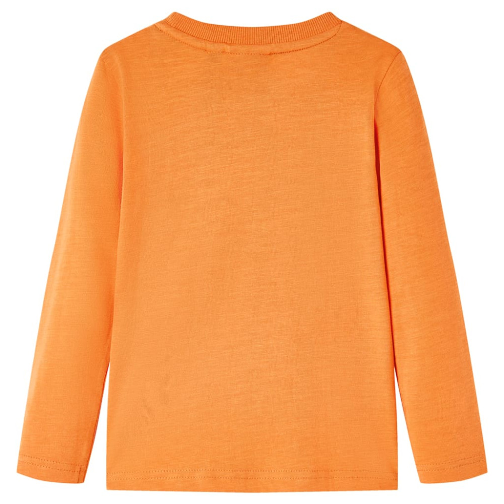 Produktbild för T-shirt med långa ärmar för barn mörkorange 116