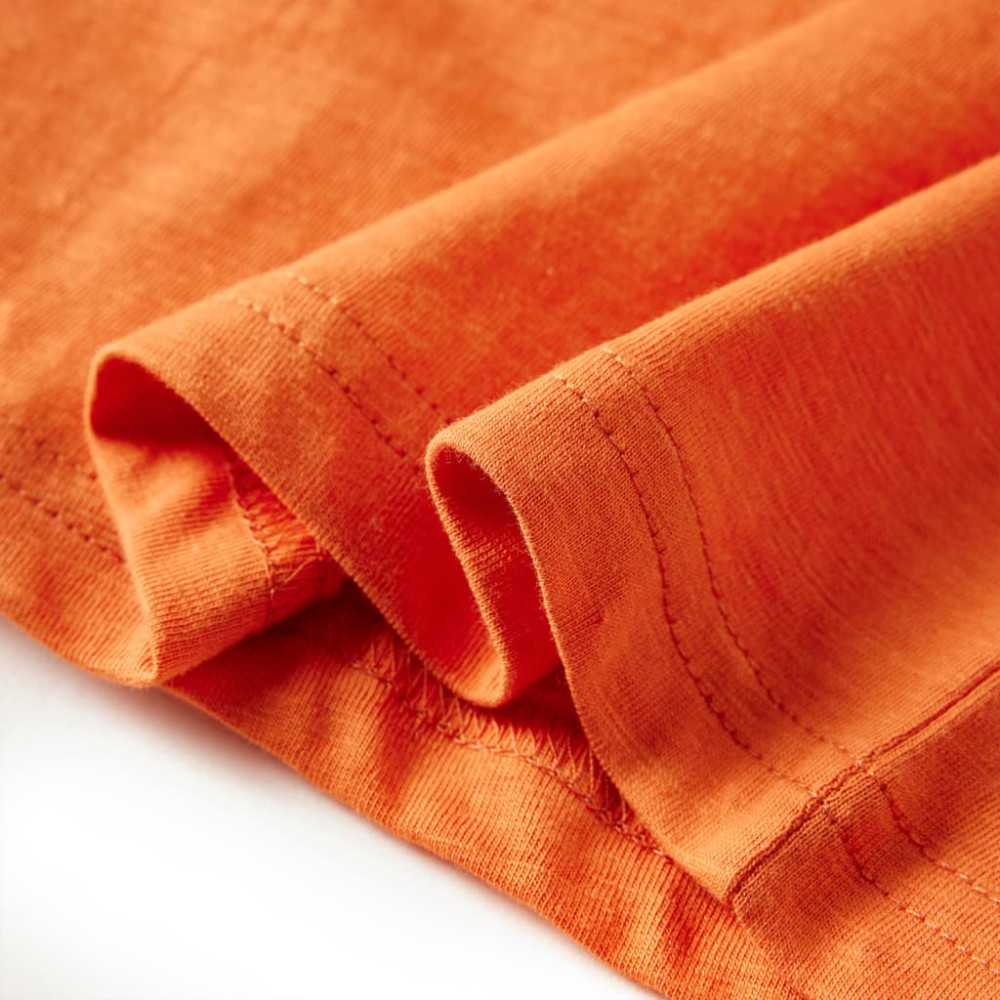Produktbild för T-shirt med långa ärmar för barn mörkorange 116