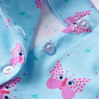 Produktbild för Klänning med knappar ärmlös för barn blå 92