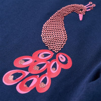 Produktbild för T-shirt med långa ärmar för barn marinblå 116