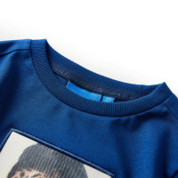 Produktbild för T-shirt med långa ärmar för barn mörkblå 104