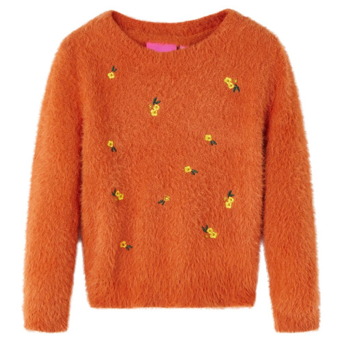 vidaXL Stickad tröja för barn orange 116