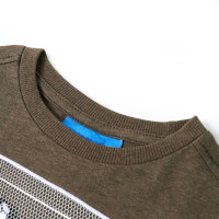 Produktbild för T-shirt med långa ärmar för barn khaki melange 140