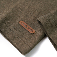 Produktbild för T-shirt med långa ärmar för barn khaki melange 116