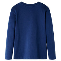 Produktbild för Kid's T-shirt med långa ärmar marinblå 104