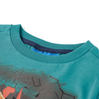 Produktbild för T-shirt med långa ärmar för barn aquagrön 128