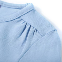 Produktbild för T-shirt med långa ärmar för barn ljusblå 140