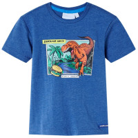 Produktbild för T-shirt för barn mörkblå melange 128