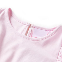 Produktbild för Volangklänning för barn ljusrosa 128