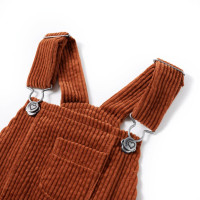 Produktbild för Hängselklänning för barn manchester konjaksbrun 116