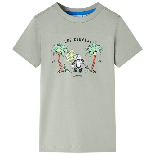 vidaXL T-shirt för barn ljus khaki 116