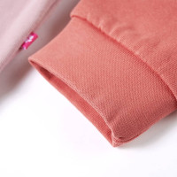 Produktbild för Tröja för barn färgblock rosa 128