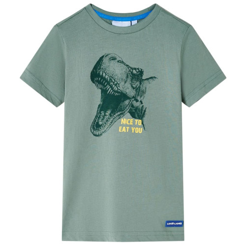 vidaXL T-shirt för barn khaki 104