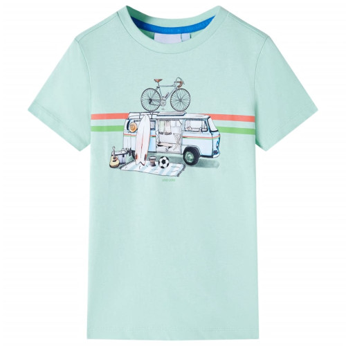 vidaXL T-shirt för barn ljus mintgrön 140