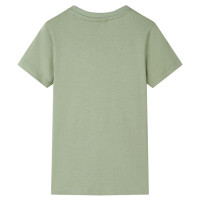 Produktbild för T-shirt för barn ljus khaki 128