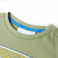 Produktbild för T-shirt för barn ljus khaki 128