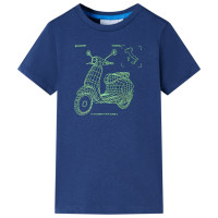 Produktbild för T-shirt för barn mörkblå 104