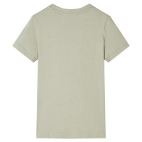 Produktbild för T-shirt för barn ljus khaki 128