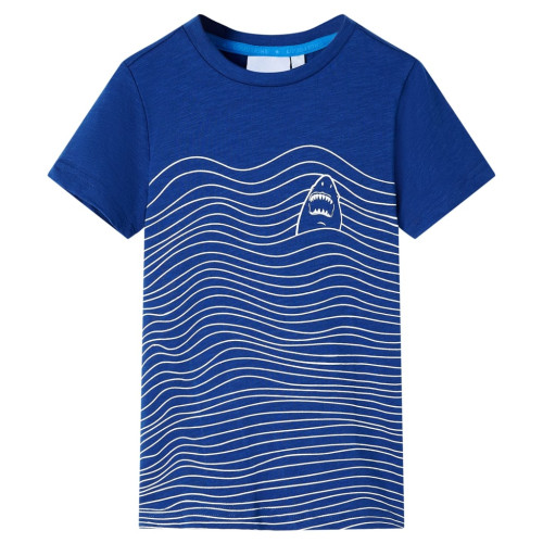 vidaXL T-shirt för barn mörkblå 140