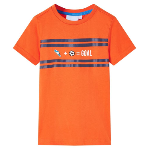 vidaXL T-shirt för barn mörk orange 140