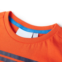 Produktbild för T-shirt för barn mörk orange 140